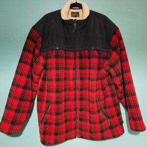 Vintage Northwest Territory Sherpa Lined Full Zip Jacket Mens 2XL Plaid Flannel